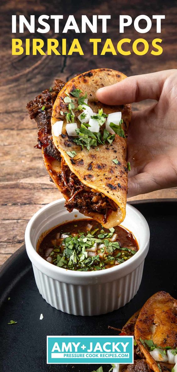 Instant Pot Birria Tacos. 