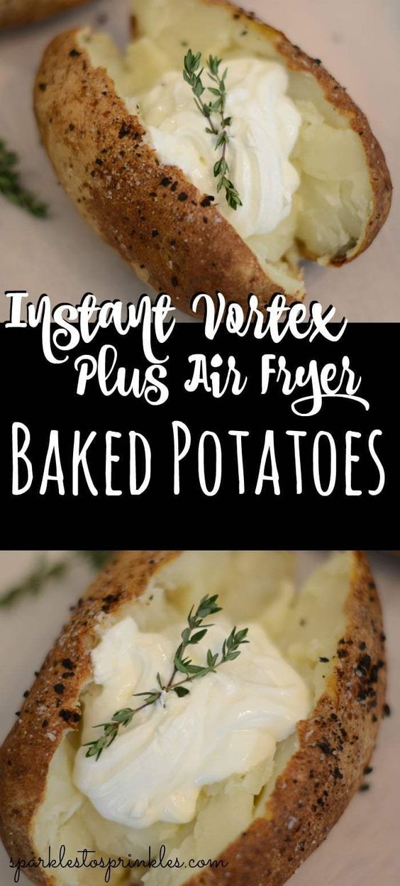 Instant Vortex Plus Air Fryer Baked Potatoes. 