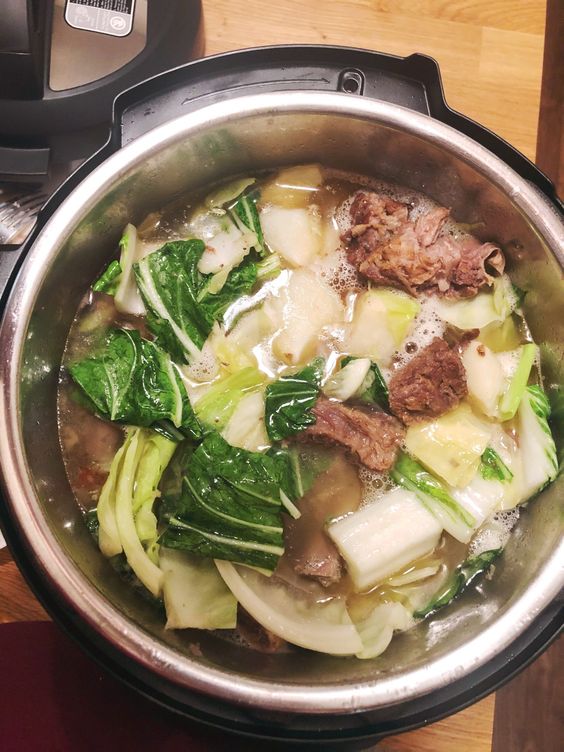 Instant Pot Filipino Beef and Vegetable Soup. 