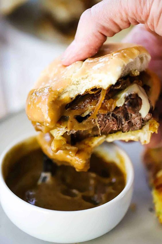 Pot Roast Sliders and Mashed Potato Cakes. 