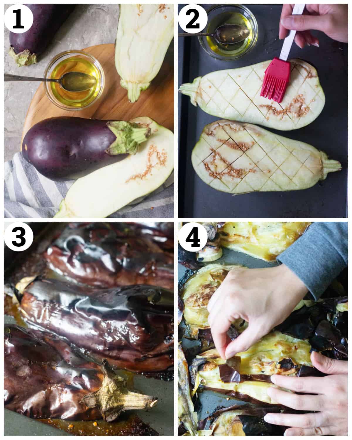 Roasted Eggplant. 