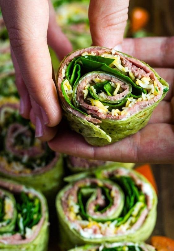 Easy Roast Beef Tortilla Rollups. 