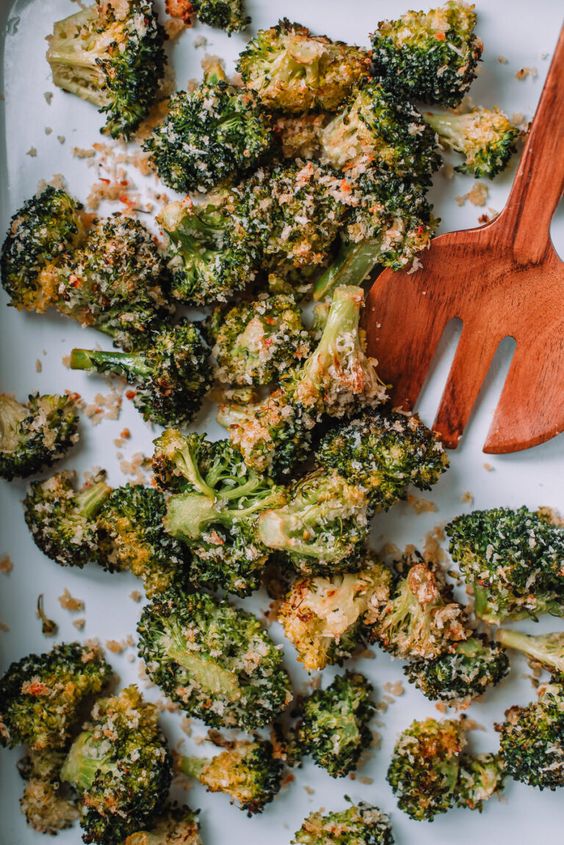 Roasted Parmesan Broccoli. 