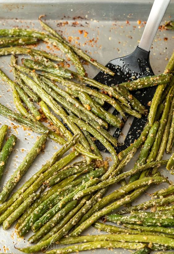 Parmesan Roasted Green Beans. 