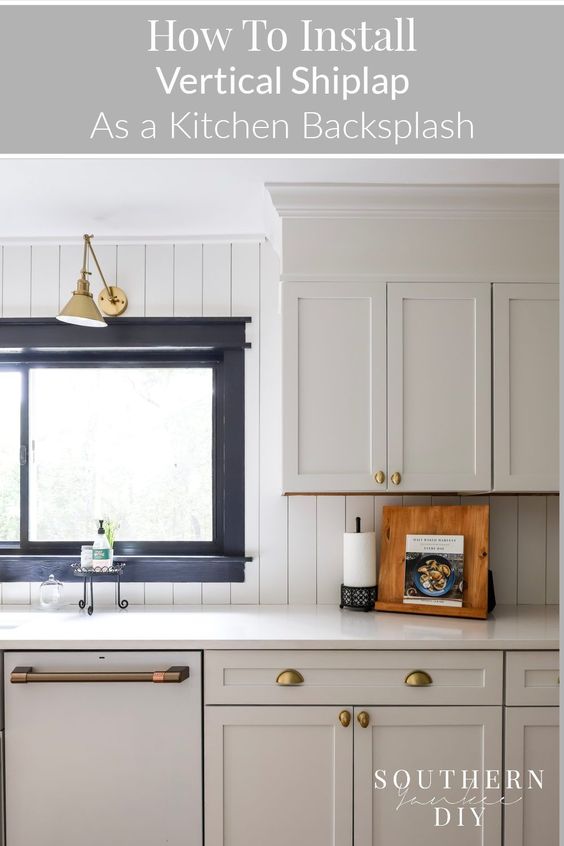 Installing a Shiplap Backsplash in The Kitchen. 