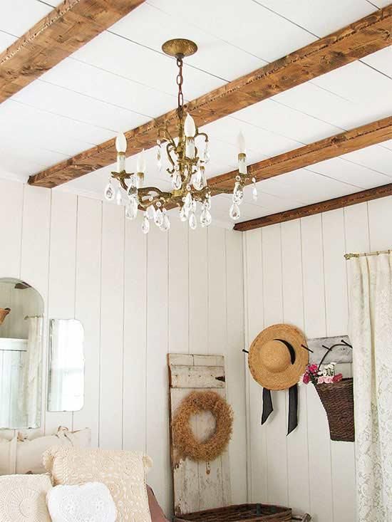 Shiplap Wall And Ceiling. 