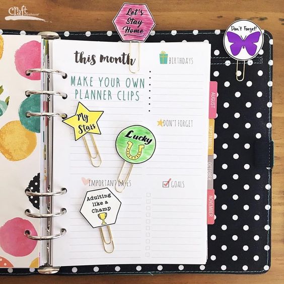 DIY Shrinky Dink Planner Clips And Charms For Your Planner. 