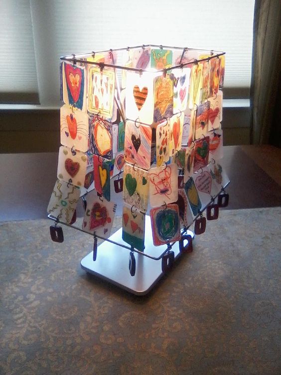 Shrinky Dink Lamp Shade. 