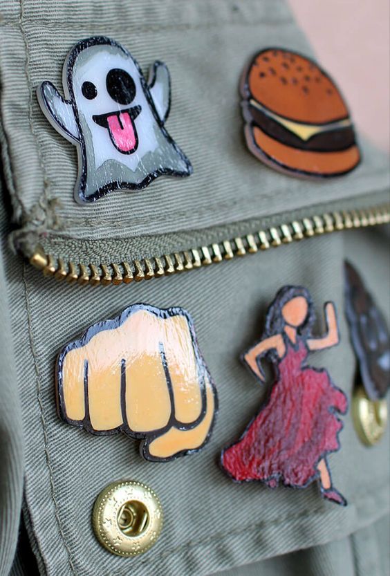 DIY Emoji Pins. 