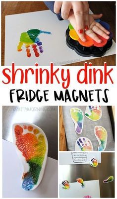 Shrinky Dink Fridge Magnets. 