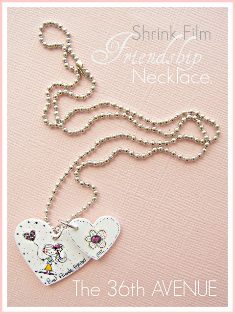 Shrink Film Friendship Necklace. 