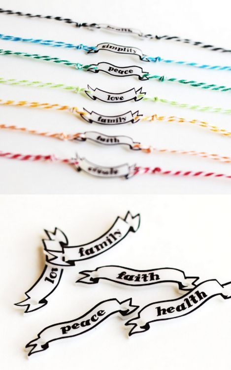 DIY Shrink Plastic Friendship Bracelet. 