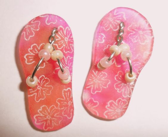 Shrink Plastic Flipflops. 