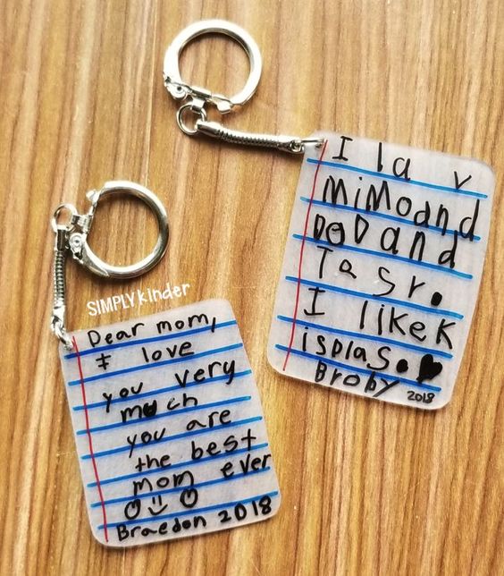 Shrink Film Keepsake Keychains. 