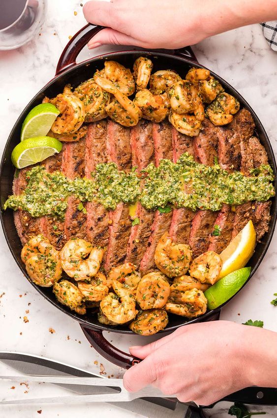 Surf and Turf with Chimichurri. 