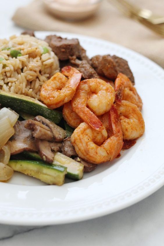 Steak and Shrimp Hibachi. 