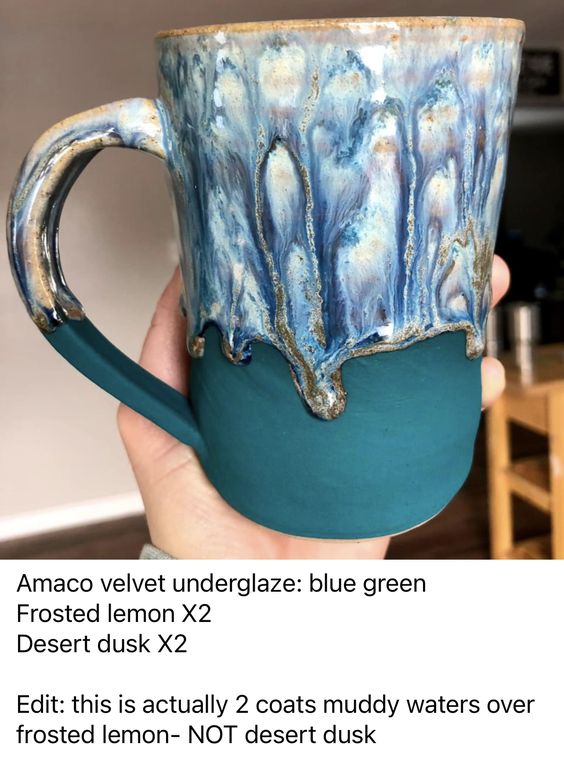 Amaco Velvet Underglaze Mug. 