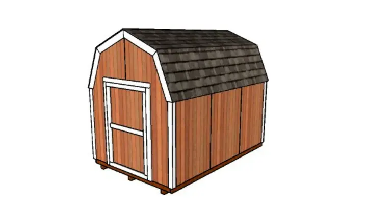 Free 8×12 Gambrel Shed Plan. 