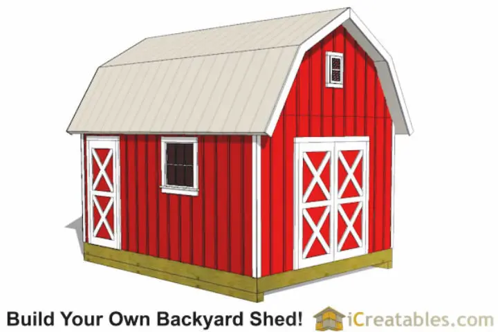 14×18 Gambrel Shed Plans. 