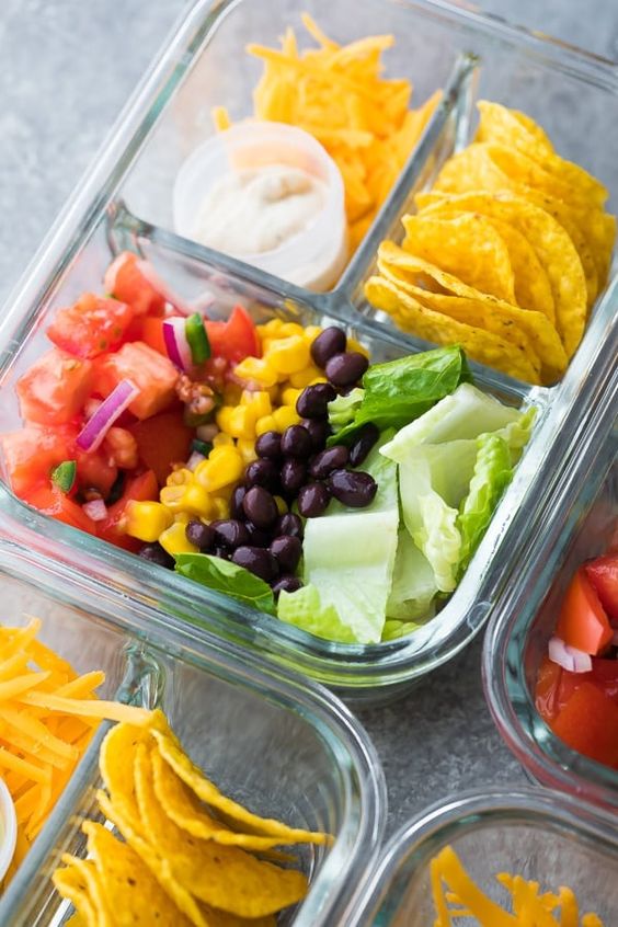 No Cook Taco Salad Bento Box. 