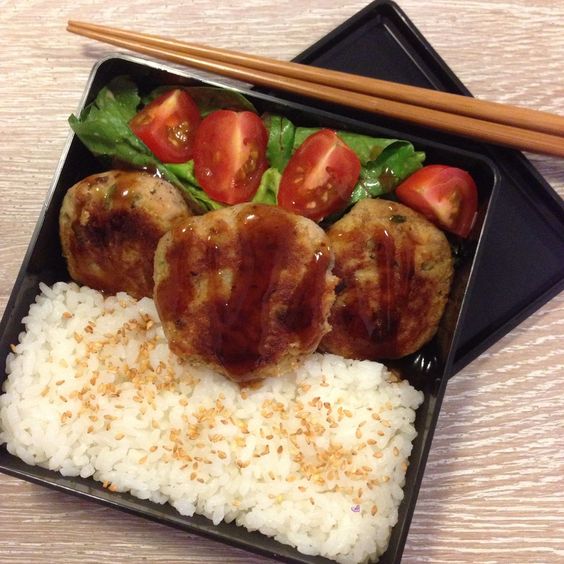 Salmon Patties Bento Box Recipe. 