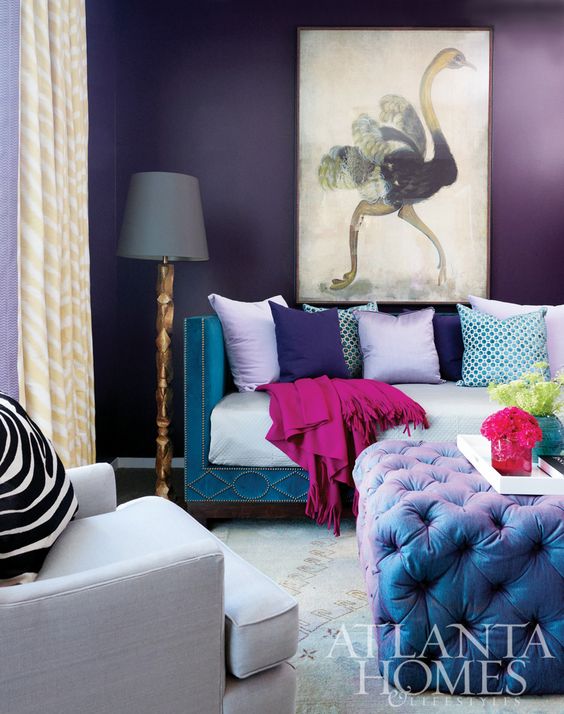 Royal Blue And Aubergine. 