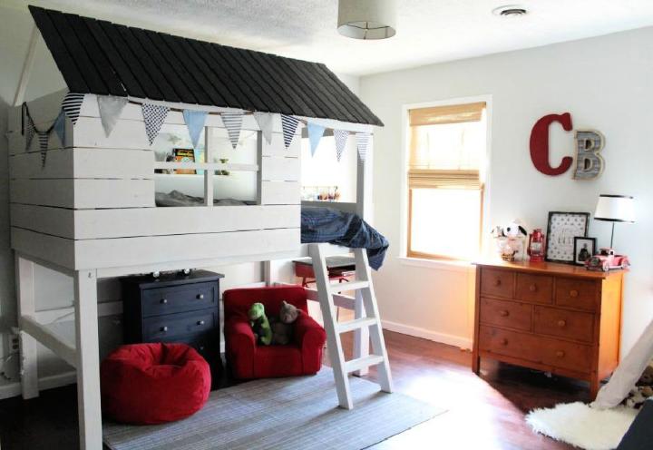 Clubhouse Loft Bed for Kids. 