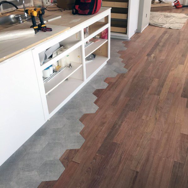 Kitchen Tile to Wood Floor Transition Ideas. 