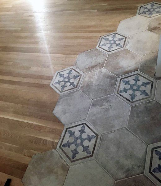 Kitchen Tile to Wood Floor Transition Ideas. 