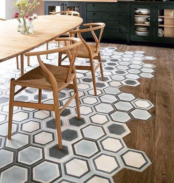 Kitchen Tile to Wood Floor Transition Ideas. 