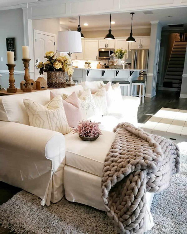 Half Open Plan Kitchen Living Room. 