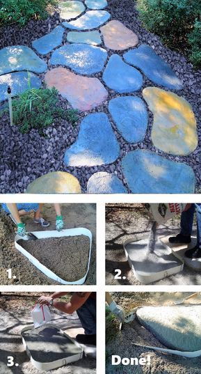 Inexpensive Stepping Stone Walkway Ideas. 